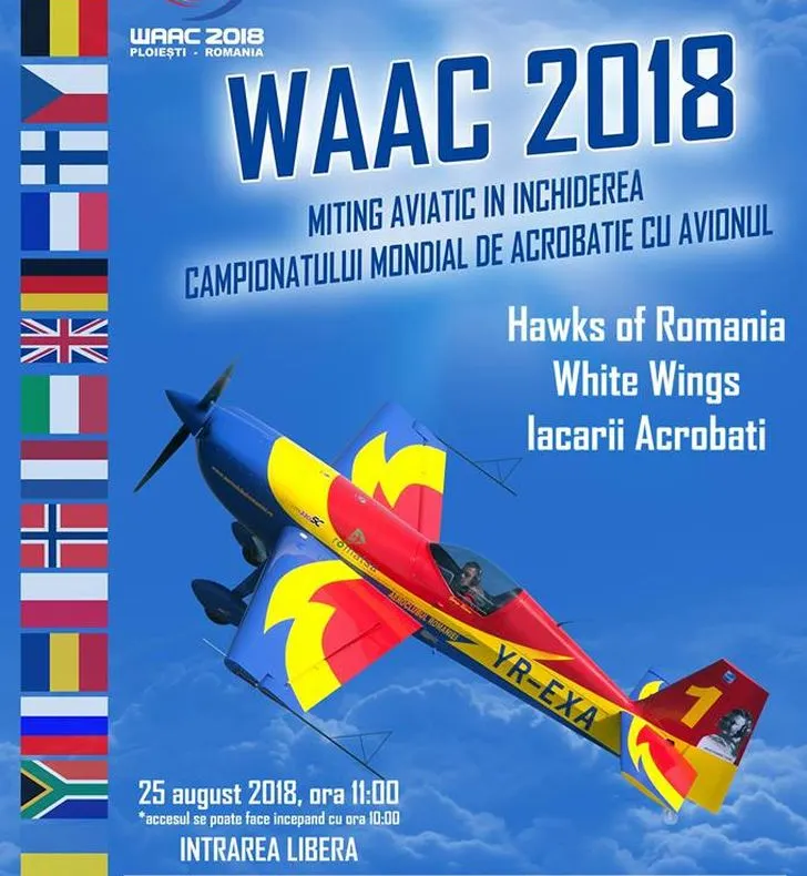 Miting aviatic la Strejnic! Închiderea Campionatului Mondial de Acrobatie cu Avionul