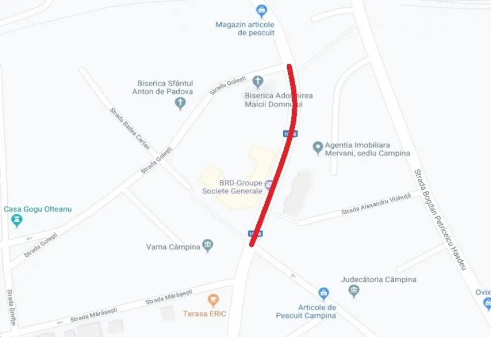 Circulația pe Bd. Carol I, din Câmpina, închisă timp de două săptămâni