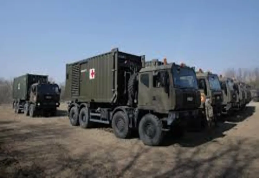 VIDEO Fără precedent! Armata română face un spital în 5 zile. Primele imagini