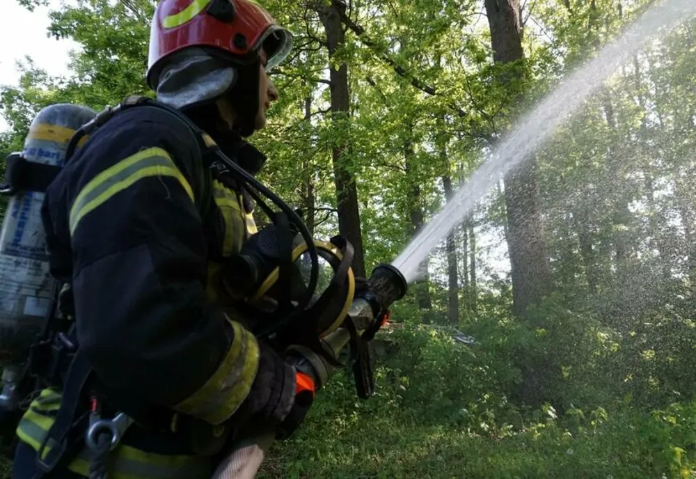 Exerciţiu de mare amploare a pompierilor prahoveni, în situaţia producerii unui incendiu la fondul forestier al Ocoalelor Silvice Doftana şi Câmpina.
