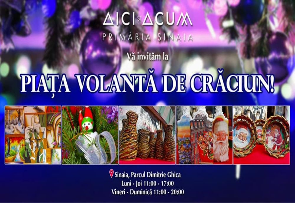 La Sinaia s-a deschis piața volantă de Crăciun