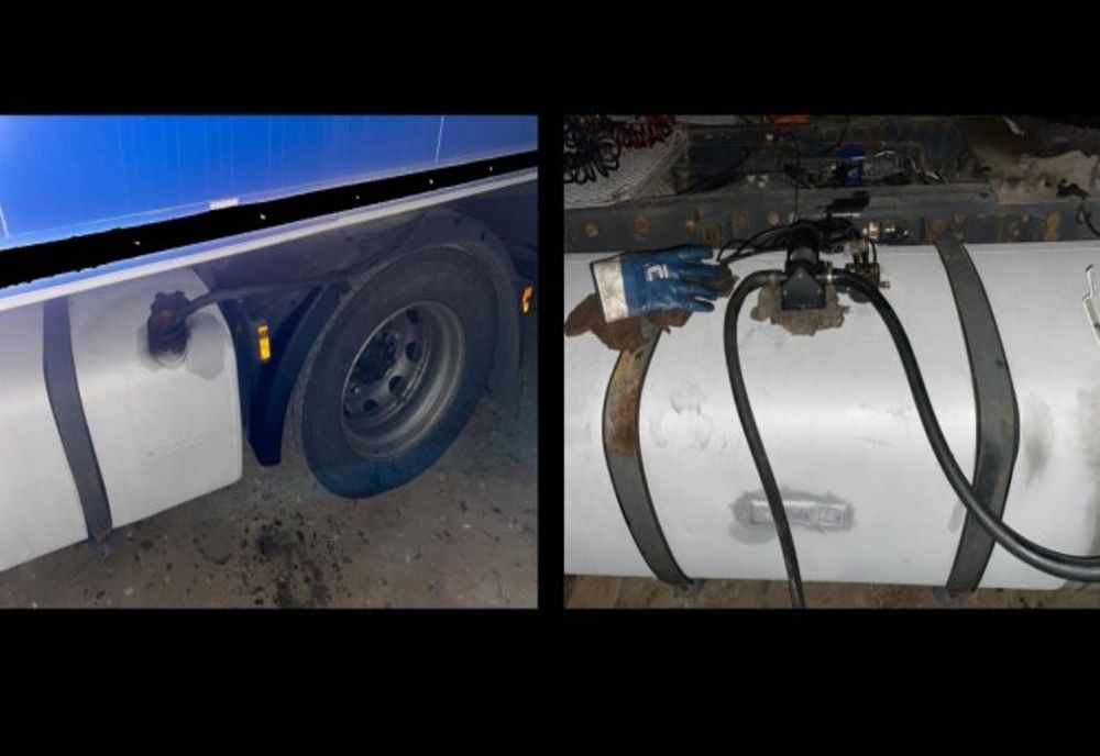 Prahova. Bărbați prinși de jandarmi furând motorină din rezervorul unui autocamion