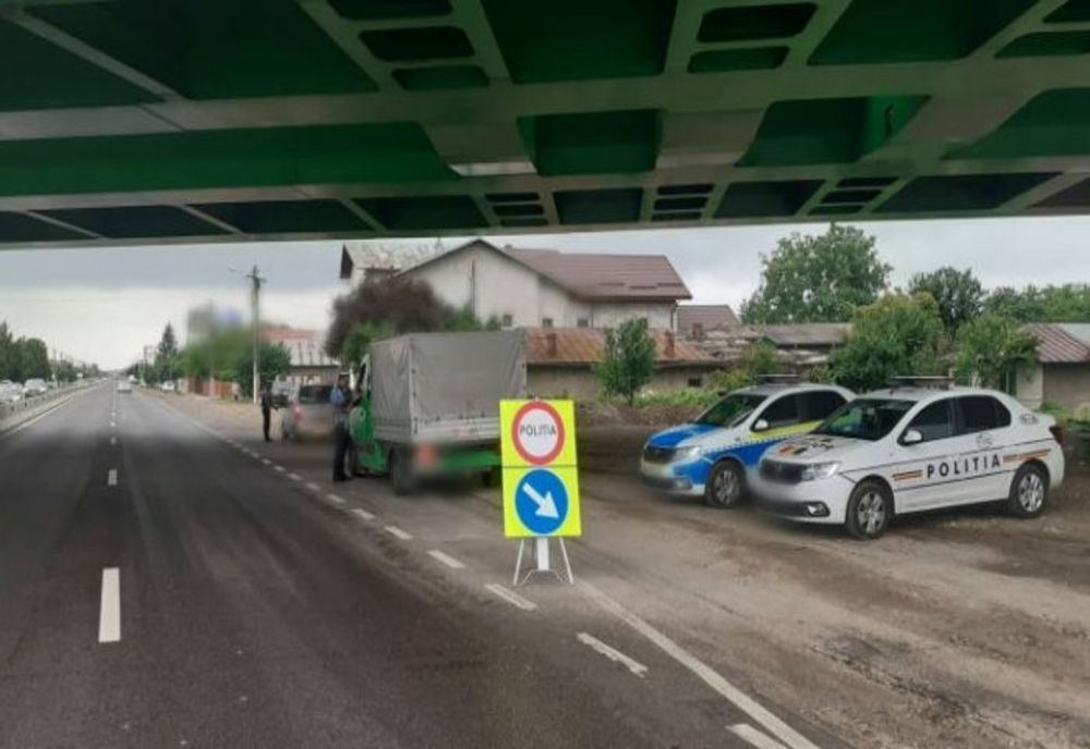 Filtru al Poliţiei Rutiere pe DN1, lângă Ploieşti