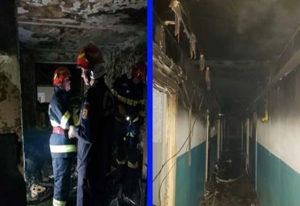 Prahova. Incendiu într-un bloc unde sunt cazați ucraineni. Mai multe persoane au fost intoxicate cu fum