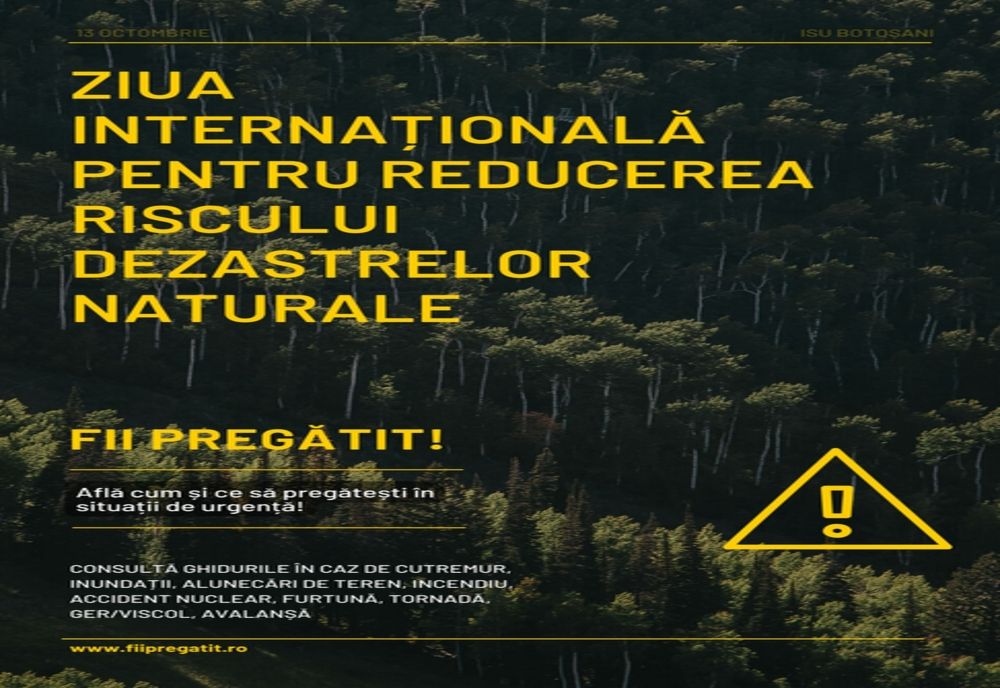 Ziua Internaţională pentru Reducerea Riscului Dezastrelor Naturale