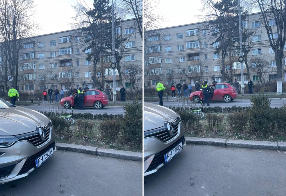 Accident în Ploiești. Copil de 10 ani lovit de mașină și proiectat într-un alt autoturism