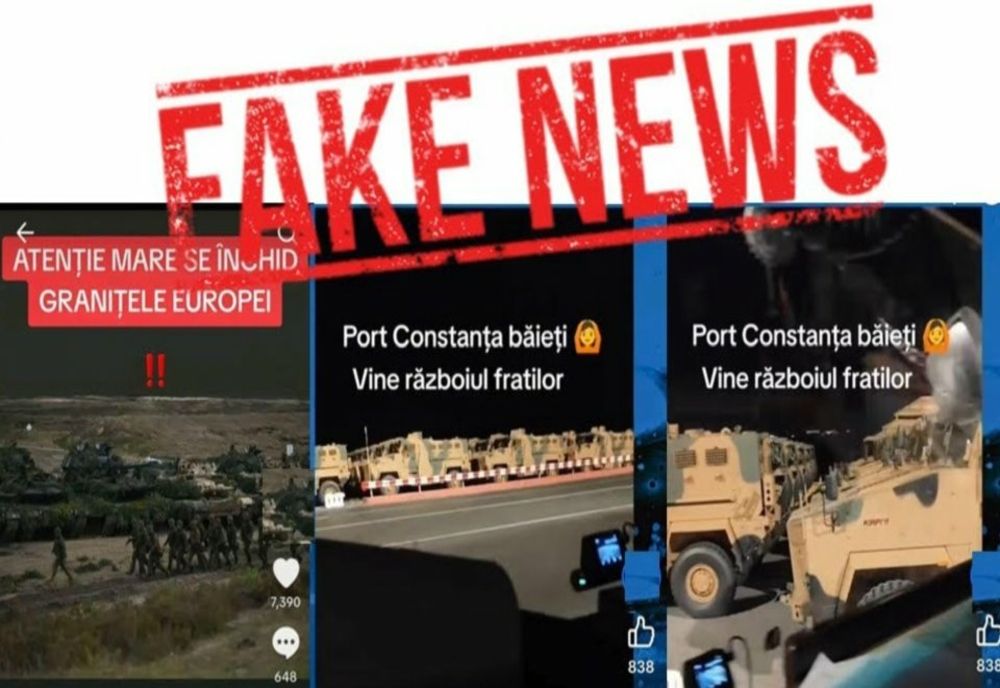 MAPN: NOI DEZINFORMĂRI ONLINE PRETIND CĂ S-AR ÎNCHIDE GRANIȚELE, IAR RĂZBOIUL AR FI IMINENT