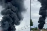 Incendiul de lângă rafinăria Lukoil a fost localizat. Flăcările au afectat 1.500 mp: imagini uluitoare - VIDEO