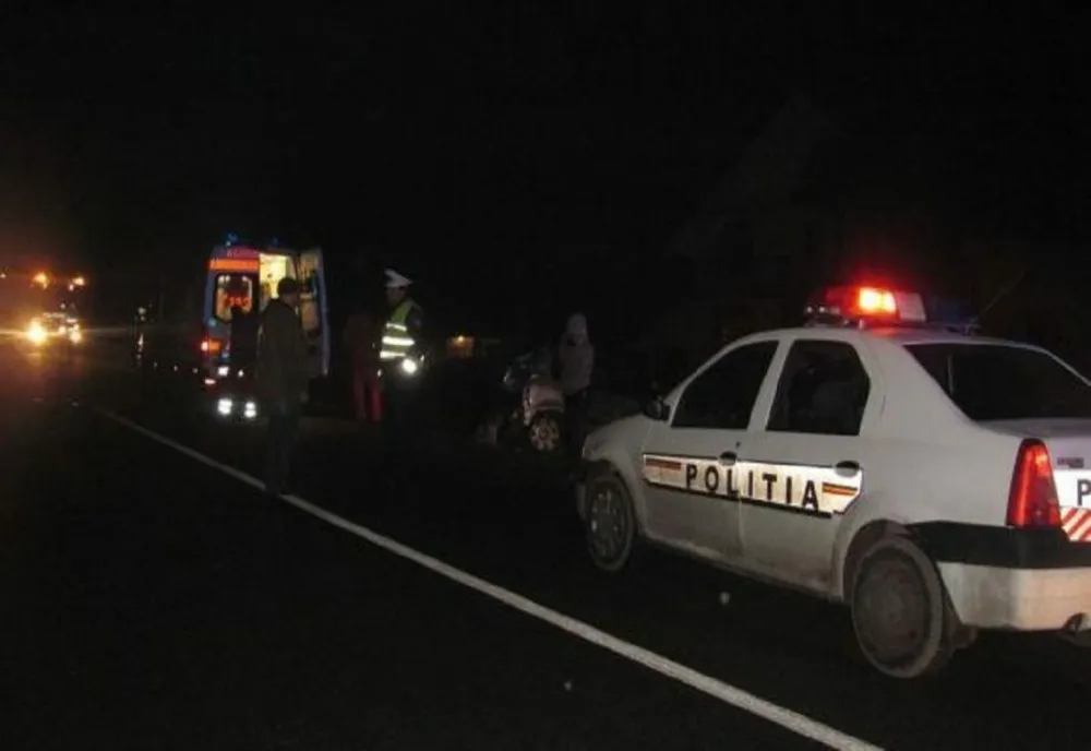 Accident la Vărbilău. O autoutilitară a intrat într-un copac