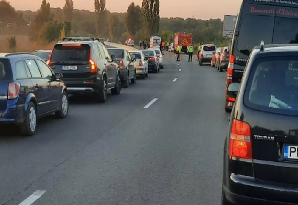Motociclist accidentat grav pe DN1 km 42+100, la Potigrafu