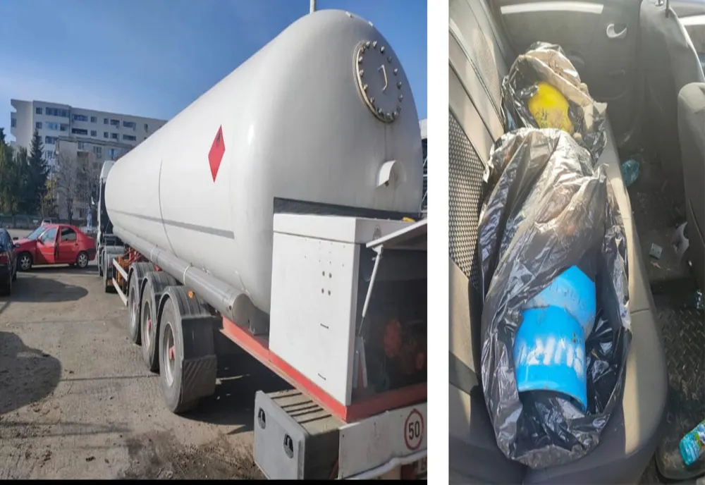 Prahova. Bărbat surprins de jandarmi furând produs petrolier dintr-o cisternă