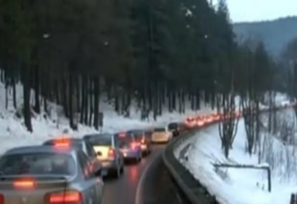Aglomerație pe DN1 în zona stațiunilor montane