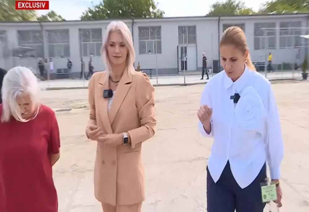 ANCA ALEXANDRESCU, ALĂTURI DE MINISTRUL JUSTIȚIEI, ALINA GORGHIU, REPORTAJ MANIFEST DIN PENITENCIAR