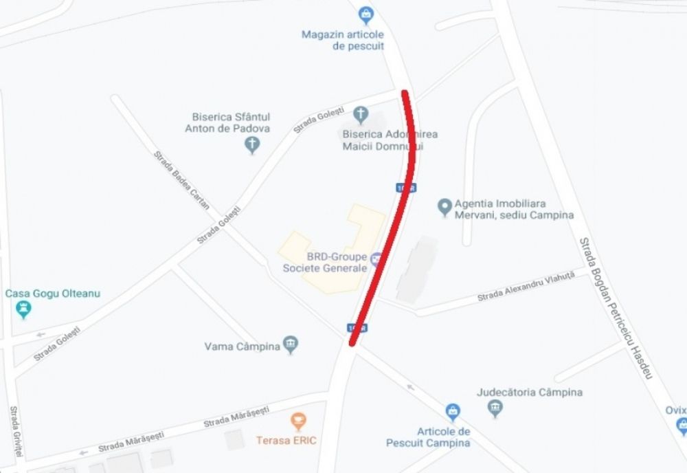 Circulația pe Bd. Carol I, din Câmpina, închisă timp de două săptămâni