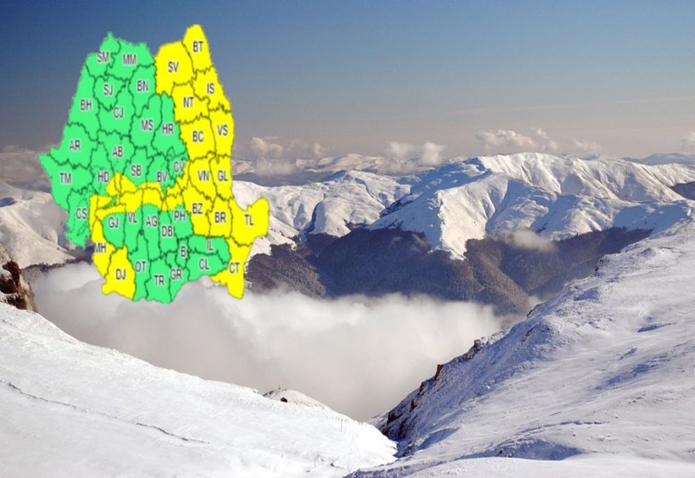 Codul galben rămâne valabil, dar crește viteza vântului