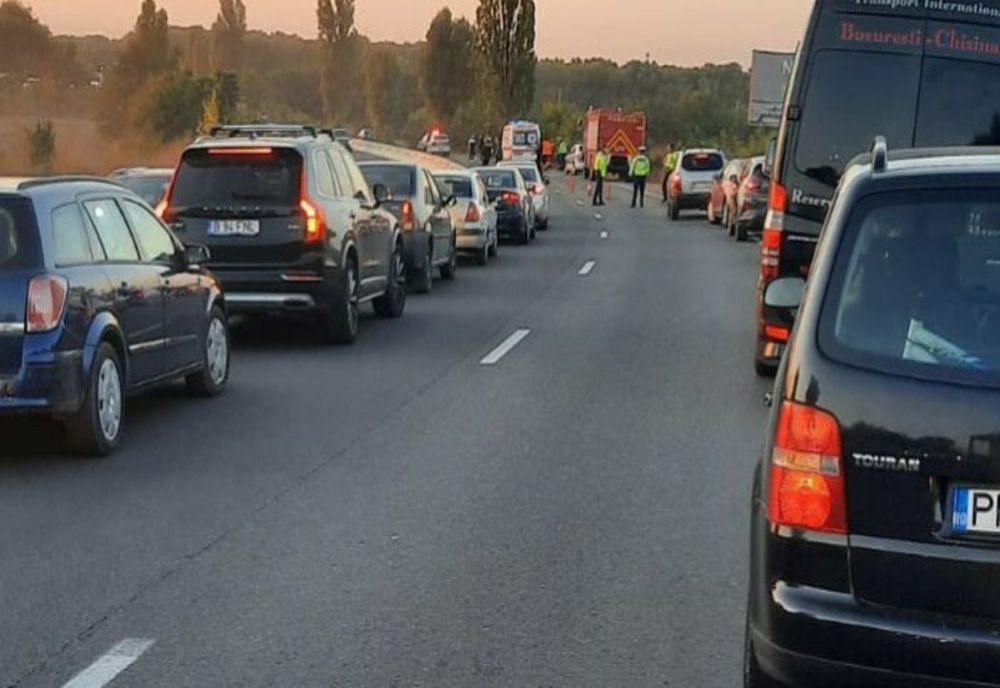 Motociclist accidentat grav pe DN1 km 42+100, la Potigrafu