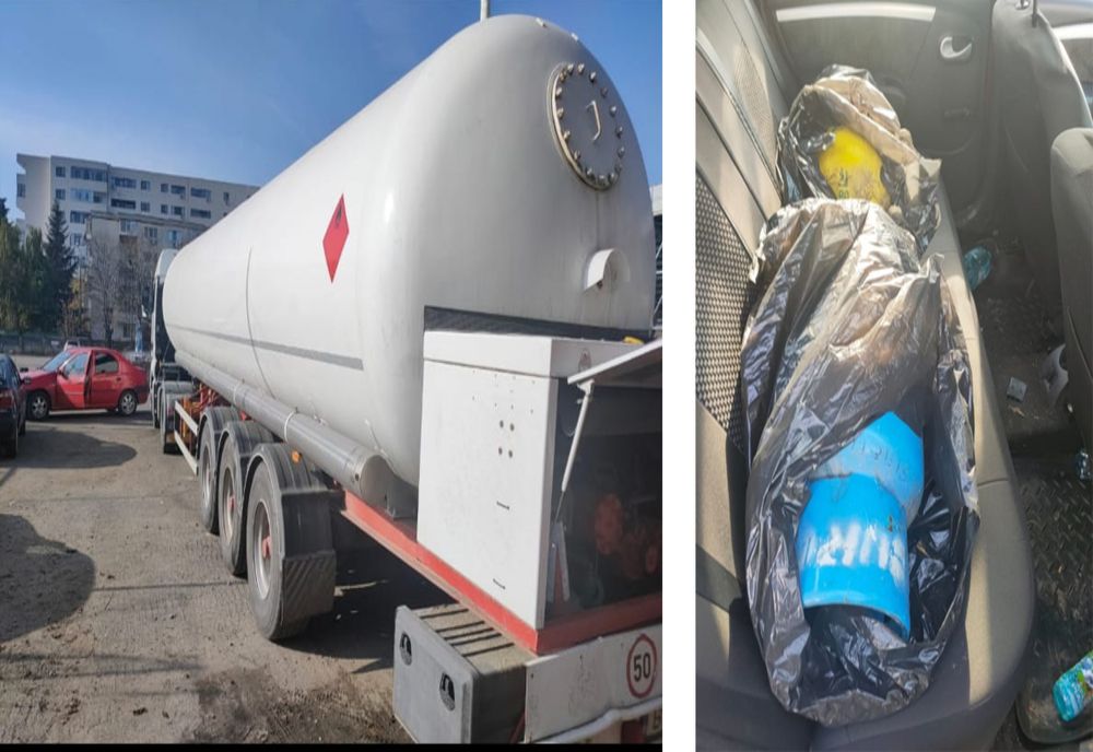 Prahova. Bărbat surprins de jandarmi furând produs petrolier dintr-o cisternă