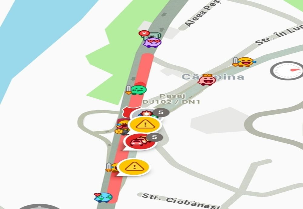 Accident rutier cu trei autoturisme pe DN 1, la Câmpina 