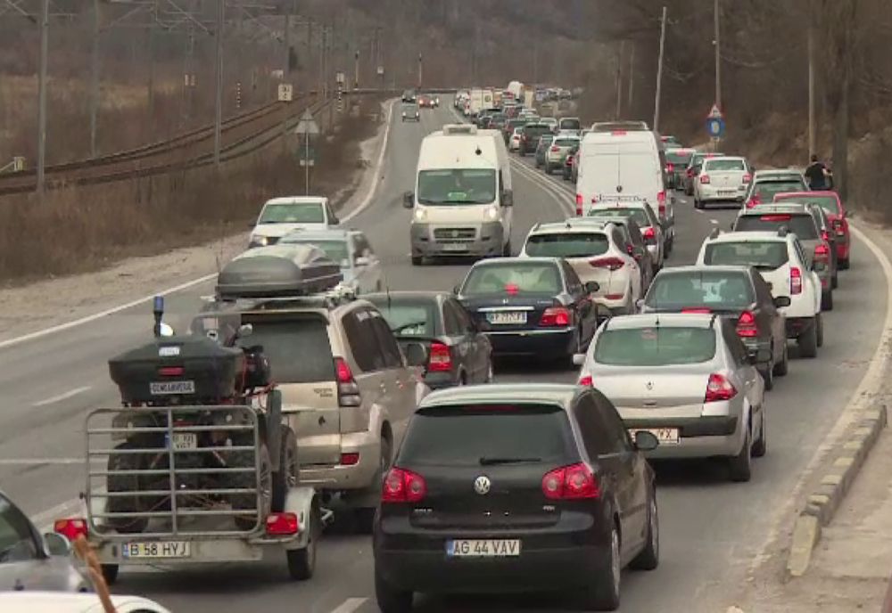 Aglomeraţie pe DN1, pe Valea Prahovei