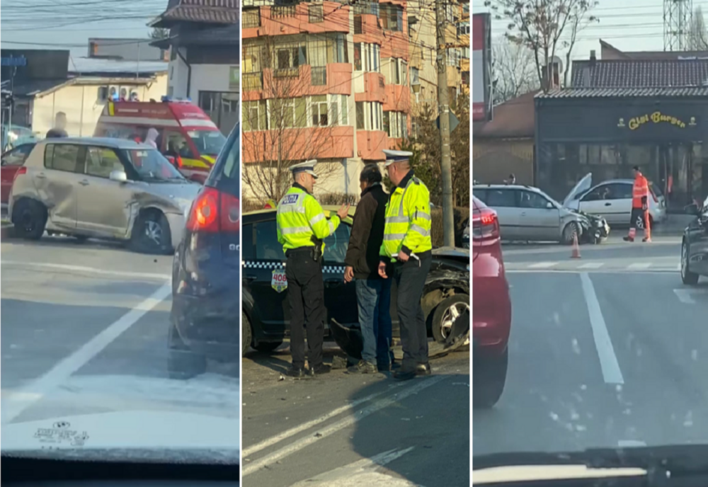 Accident rutier cu trei autoturisme, în Ploiești