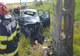 Accident pe DN 1, la Puchenii Mari. O mașină a intrat într-un stâlp, o persoană a rămas încarcerată 
