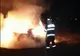Autoturism cuprins de flăcări, la Urlați