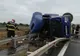 Accident pe A3, în zona Bărcănești, Prahova – Un camion de mare tonaj s-a răsturnat, blocând traficul dinspre Ploiești spre Capitală