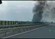 Prahova. Un autoturism a luat foc pe Autostrada A3, la Gherghiţa