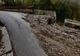 Porțiune de drum județean, surpată din cauza inundațiilor, în Prahova