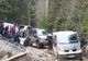 Zeci de mașini blocate în nămol, în zona cabanei Bolboci 