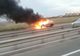 Mașină în flăcări, pe A3 București – Ploiești. Șoferul o cumpărase de câteva zile