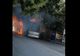 Autobuz în flăcări, în Ploiești, la stația Coreco Sud
